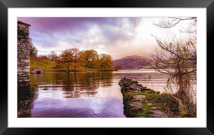 Dusk on Lake Windermere Framed Mounted Print by Phil Page
