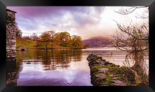 Dusk on Lake Windermere Framed Print by Phil Page