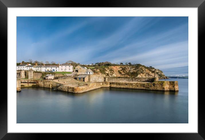 Tranquil Waters, Charlestown Harbour Framed Mounted Print by Mick Blakey