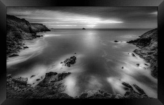Approaching Sunset, Pentire Point, Cornwall Framed Print by Mick Blakey
