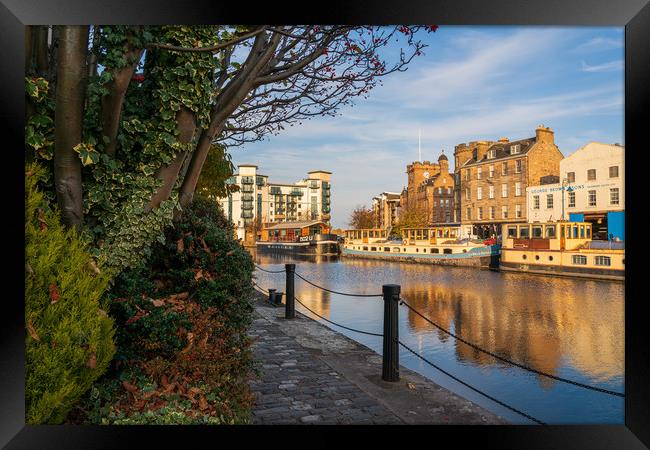 The Shore at Golden Hour, Leith Framed Print by Miles Gray