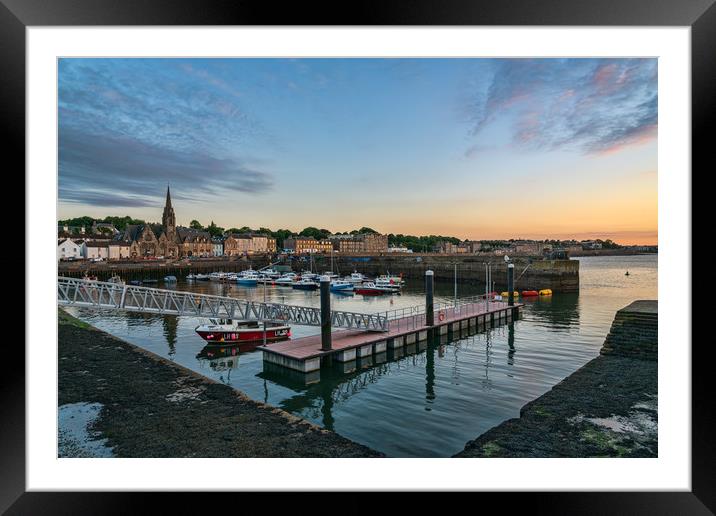 Blue hour at Newhaven Harbour Framed Mounted Print by Miles Gray