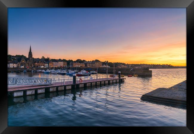 Twilight at Newhaven Harbour Framed Print by Miles Gray