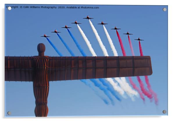 The Red Arrows Salute The Angel of the North Acrylic by Colin Williams Photography