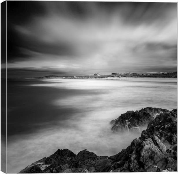 View over Rocks, Fistral Beach, Cornwall Canvas Print by Mick Blakey