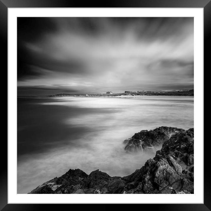 View over Rocks, Fistral Beach, Cornwall Framed Mounted Print by Mick Blakey