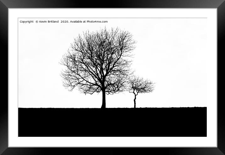 Black & White landscape Framed Mounted Print by Kevin Britland