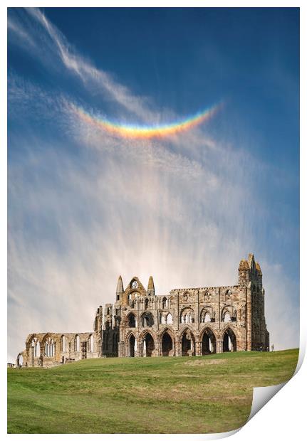 Whitby Abbey with an Circumzenithal arc   Print by John Finney