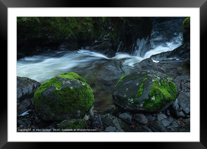 Aira Force Boulders Framed Mounted Print by Paul Sutton