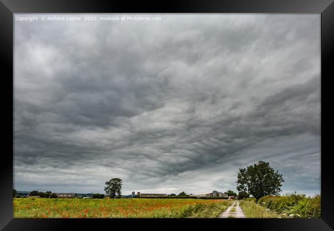 Stormy Sky at Van Farm, Teesdale Framed Print by Richard Laidler