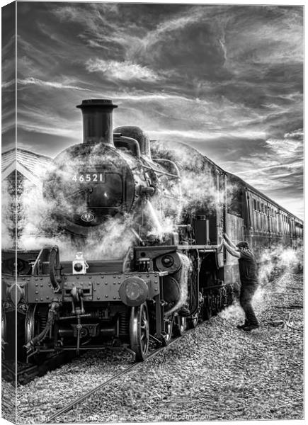 Working the lincolnshire wolds railway  Canvas Print by David Smith