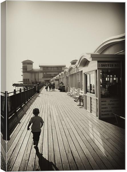 Pier Happiness Canvas Print by Anthony Michael 