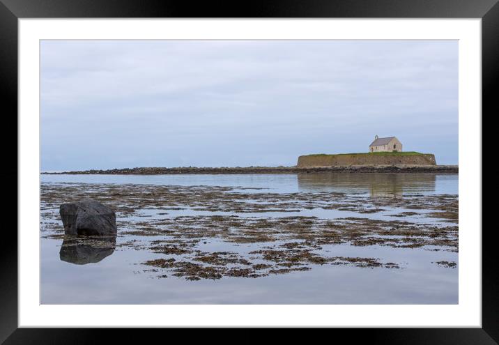 St Cwyfan's Church Framed Mounted Print by Brian Sandison