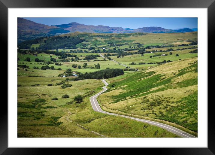 View from Cad West in Snowdonia National Park Framed Mounted Print by Simon Marlow