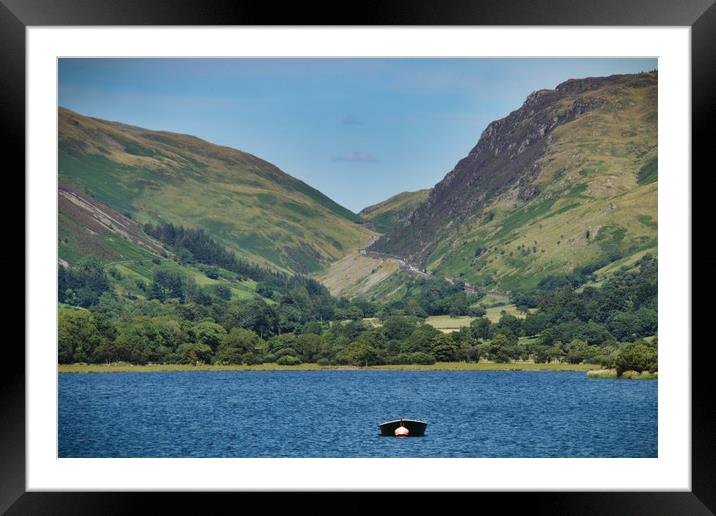 View looking up towards Cad West, Snowdonia Nation Framed Mounted Print by Simon Marlow