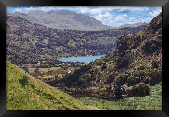 Beautiful view in Snowdonia National Park Framed Print by Simon Marlow