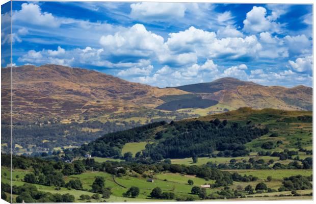Beautiful landscape and mountains in Snowdonia Canvas Print by Simon Marlow