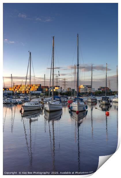Totton and Eling marina sunset Print by KB Photo