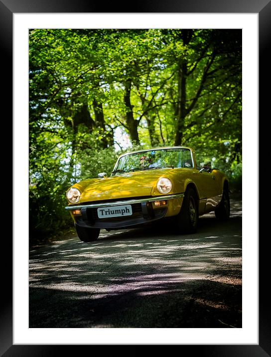 TRIUMPH SPITFIRE Framed Mounted Print by Maggie McCall