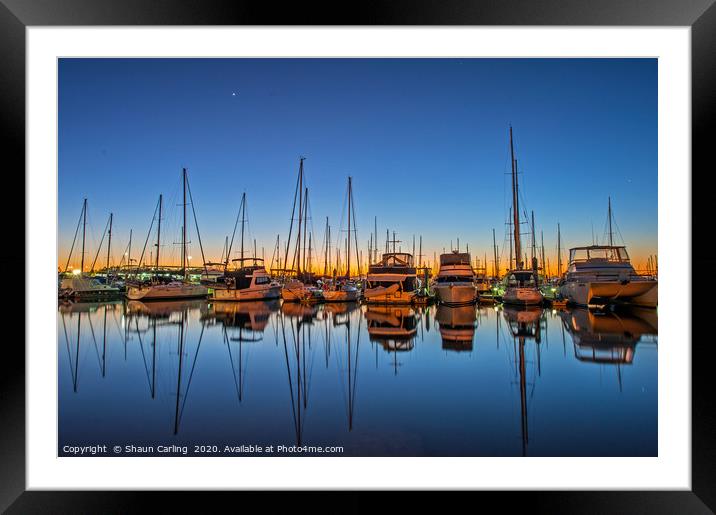 Early Morning At Manly Marina Framed Mounted Print by Shaun Carling
