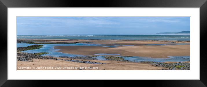 Wide panorama of Northam Burrows. Framed Mounted Print by Judith Flacke