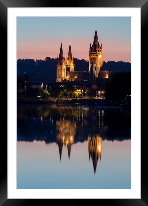 Cathedral Reflections, Truro, Cornwall Framed Mounted Print by Mick Blakey