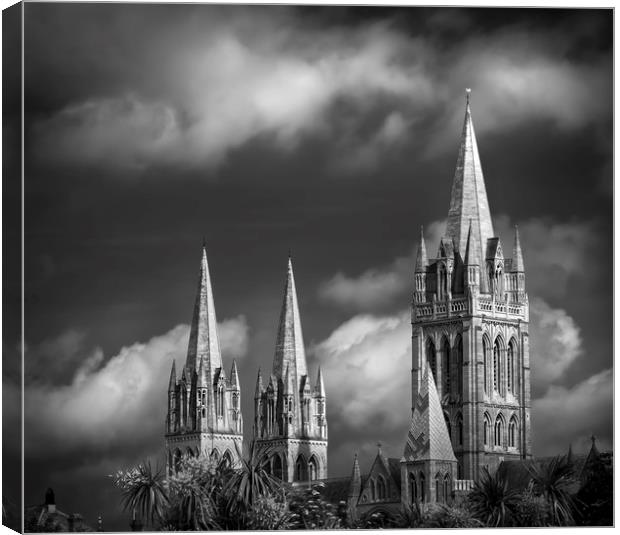 Cathedral Spires, Truro, Cornwall Canvas Print by Mick Blakey