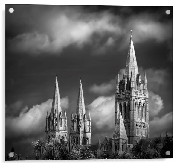 Cathedral Spires, Truro, Cornwall Acrylic by Mick Blakey