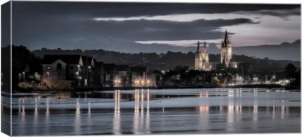 Dusk, Truro Cathedral, Cornwall Canvas Print by Mick Blakey