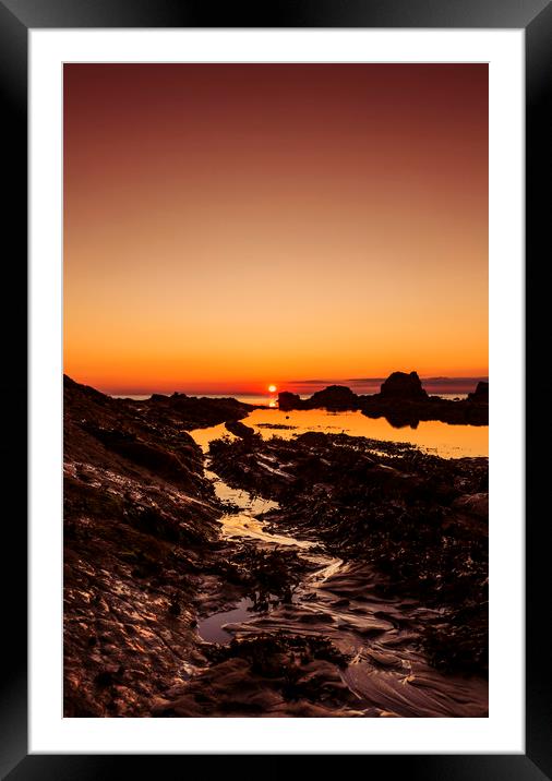 Widemouth Sunset, Cornwall, UK Framed Mounted Print by Maggie McCall