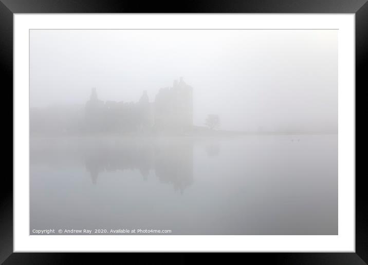 Fog at Kilchurn Castle Framed Mounted Print by Andrew Ray