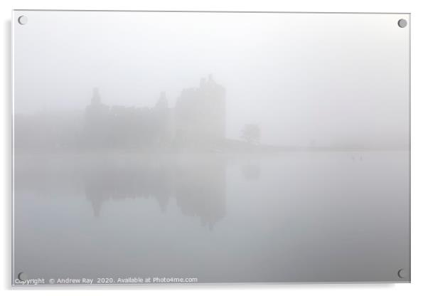 Fog at Kilchurn Castle Acrylic by Andrew Ray