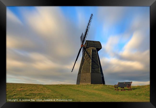 Footpath past Rottingdean Windmill Framed Print by Andrew Ray