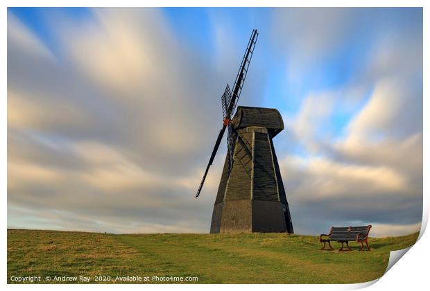 Footpath past Rottingdean Windmill Print by Andrew Ray