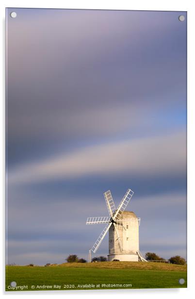Clouds over Ashcombe Windmill Acrylic by Andrew Ray