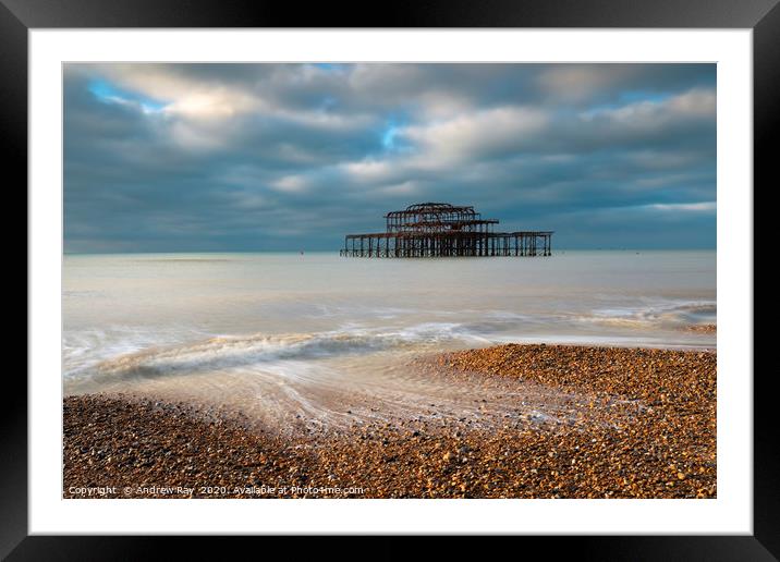 Morning light at Brighton Framed Mounted Print by Andrew Ray
