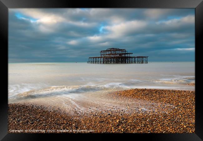 Morning light at Brighton Framed Print by Andrew Ray