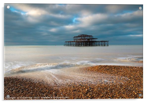 Morning light at Brighton Acrylic by Andrew Ray