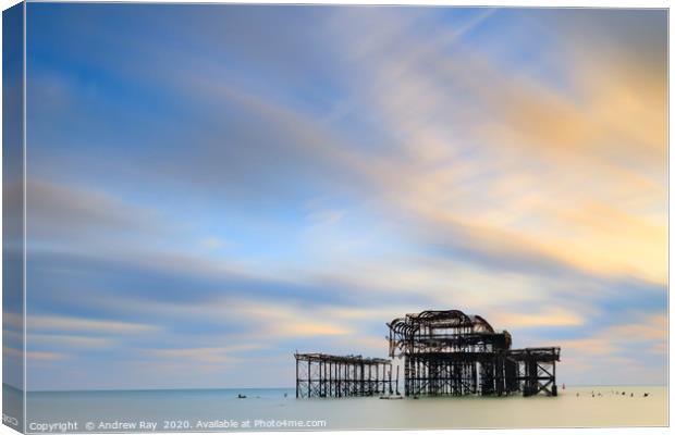 West Pier (Brighton) Canvas Print by Andrew Ray