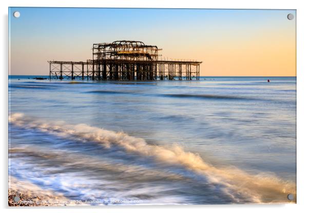 Late afternoon (Brighton West Pier) Acrylic by Andrew Ray