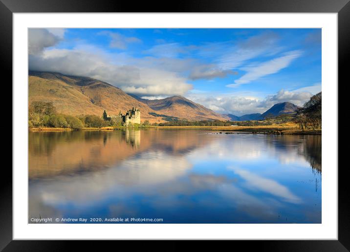 Clouds reflections (Kilchurn Castle) Framed Mounted Print by Andrew Ray