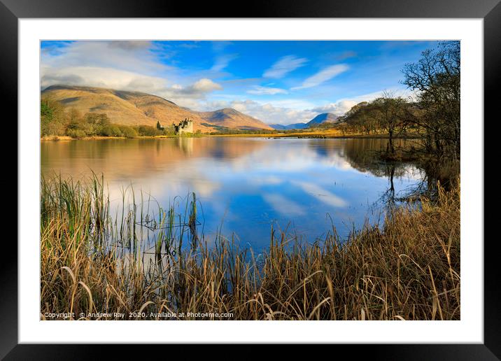 Morning reflections (Loch Awe) Framed Mounted Print by Andrew Ray