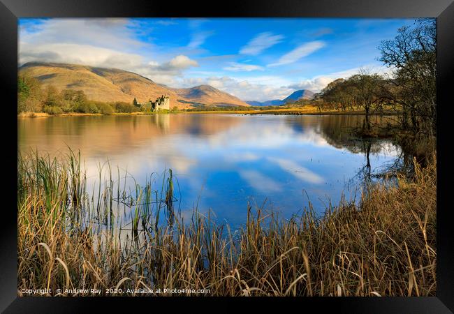 Morning reflections (Loch Awe) Framed Print by Andrew Ray