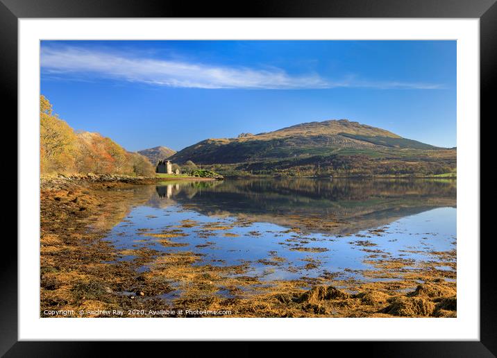 Dunderave Castle on Loch Fyne Framed Mounted Print by Andrew Ray