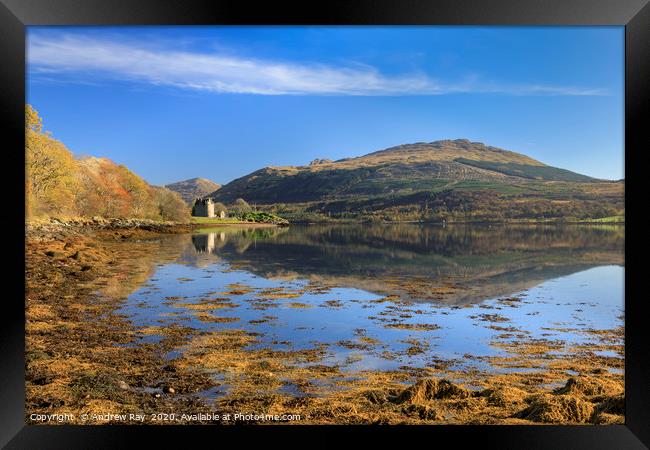 Dunderave Castle on Loch Fyne Framed Print by Andrew Ray