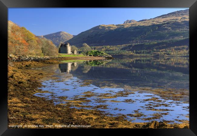 Dunderave Castle reflections Framed Print by Andrew Ray