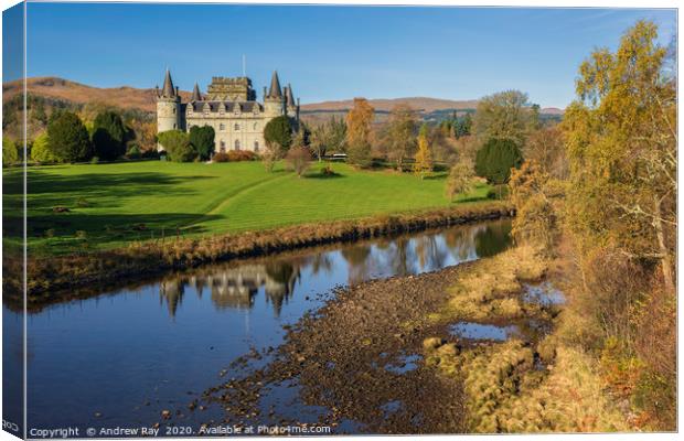 Morning at Inveraray Castle Canvas Print by Andrew Ray