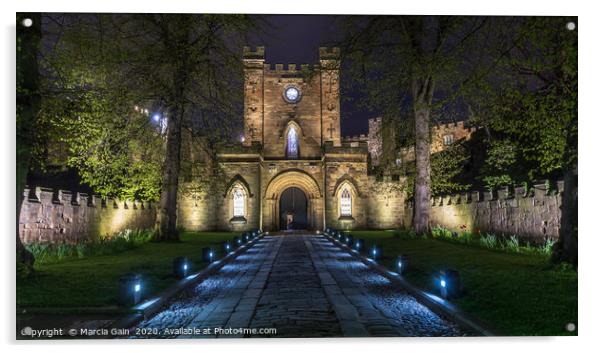 Durham cathedral Acrylic by Marcia Reay