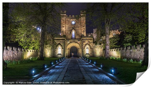 Durham cathedral Print by Marcia Reay