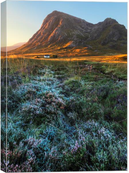 Scottish Highlands sunrise Canvas Print by John Finney